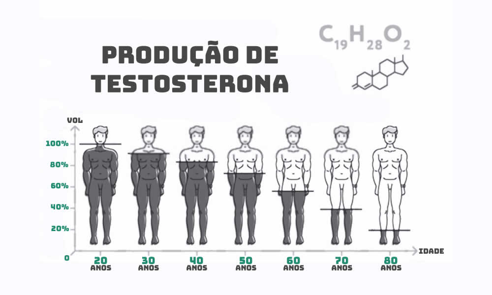 produção de testosterona por idade